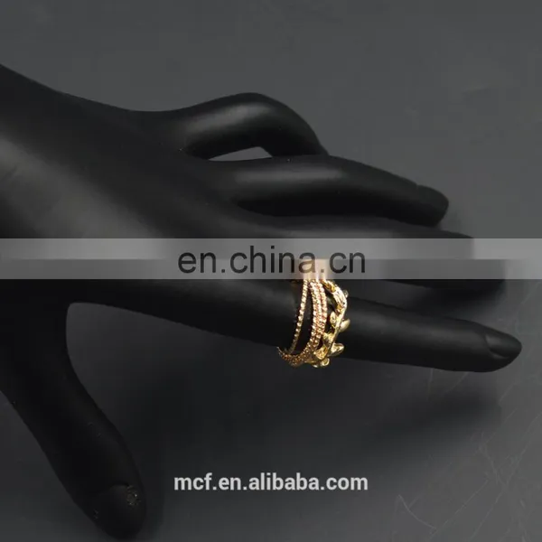 MCR-0021 In Stock Latest Fashion Design Gold Rings for Girl ,wedding Engagement Ring photo-2