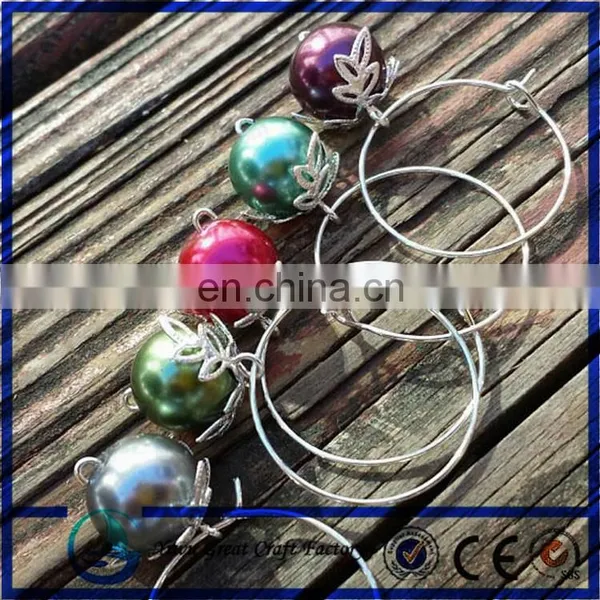 Pearl Wine Glass Charm Decoration Of Parties Wedding Decoration For Gifts