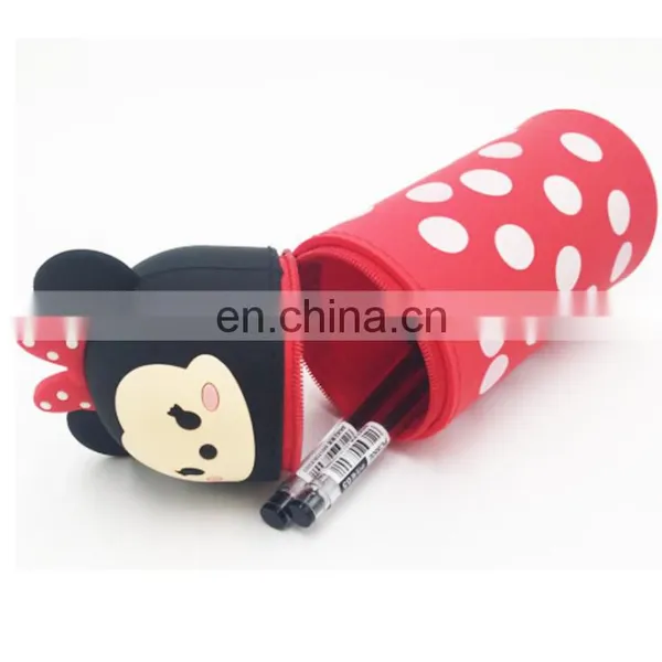 Korean Cartoon Silicone Pencil Case and Stationery Pen Holder With Retractable Function and Cylindrical Shape photo-5