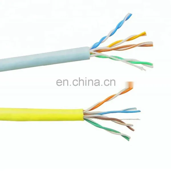 High Quality Cat5 Cat6 Network Cable 4 Paire Fiber Optic Lan Internet Cable photo-2