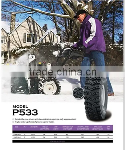TOP QUALITY GOOD PRICE SNOW BLOWER TYRES 13X4.00-6 15X5.00-6 photo-2