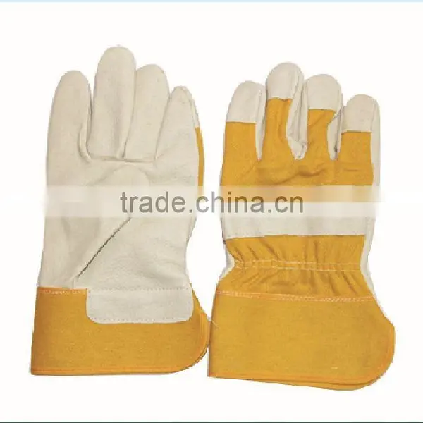 Top Quality Full Palm EN388 Leather Work Glove Safety Glove photo-4