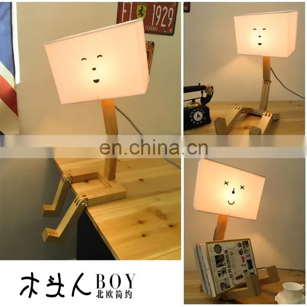 Bedroom Table Lamp Modern Minimalist Solid Wood Fabric Bedside Warm Nordic Personality Creative Table Lamp photo-4