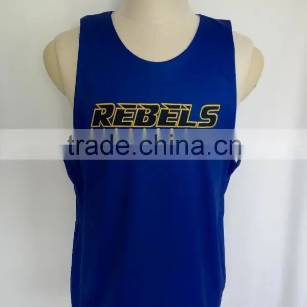 100%polyester Men's Baseball Reversible Sublimation Print Tank Top