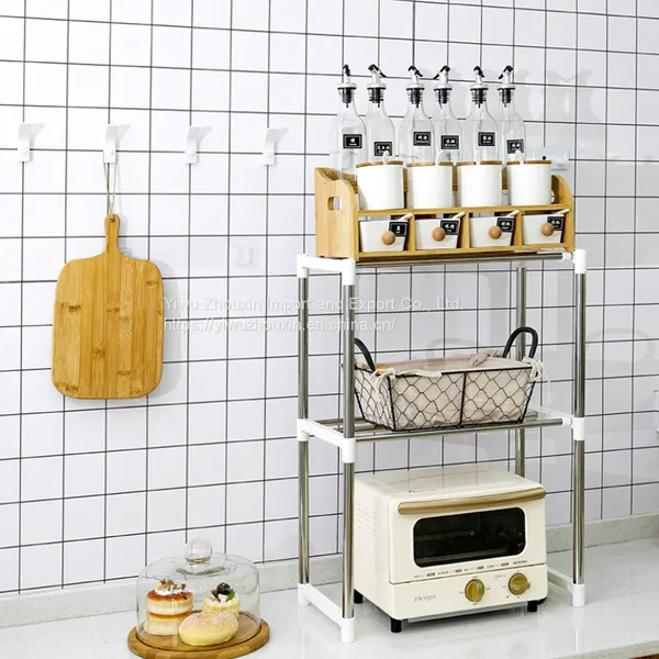 Stainless Steel Easy to Assemble Floor-standing Shelf photo-2