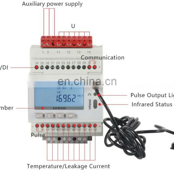 IoT Wireless/wifi/smart Energy Meter Acrel ADW300 With RS485/Lora/2G/4G/NB Optional Communication Module photo-3