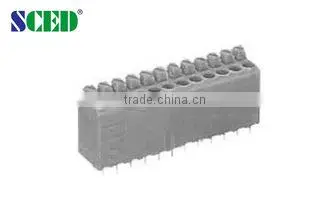 Termin Block 3.81mm Pitch PCB Spring Screwless Terminal Block 16 - 20 AWG 300V 10A , 2P - 28P