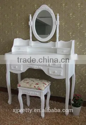 Wooden Mail Order Packaging Furniture Dressing Table and Stool photo-3