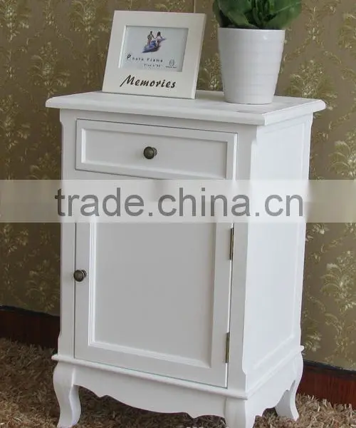 Bedroom Furniture Classic White MDF Bedside Table/cabinet photo-2