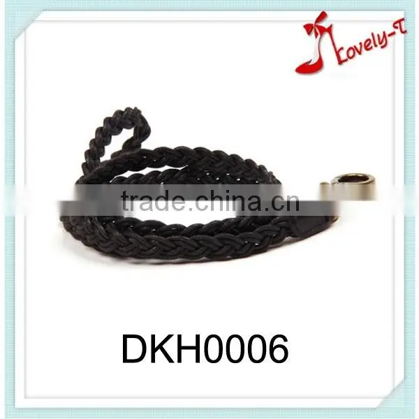 2015 China Factory Handmade Key Holder Fashion Neck Hanging Wholesale Leather Black Key Chain