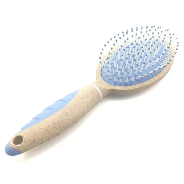 Private Label Hair Brush Eco-friendly Hair Brush Detangling Wheat Straw Paddle Hair Brush photo-3