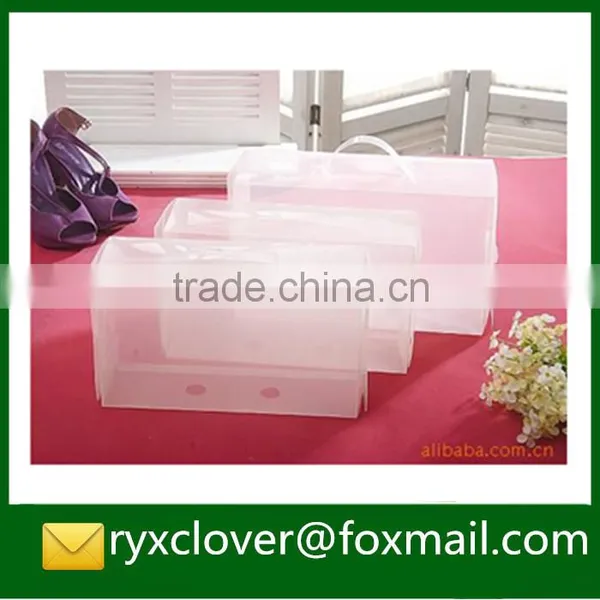 Clear PVC/PP Plastic Shoe Packaging Box With Handle photo-2