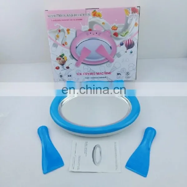 Amazon Manual Portable Homemade Home Use Mini Yogurt Rolled Ice Cream Maker With 2 Spatulas for Kids photo-5