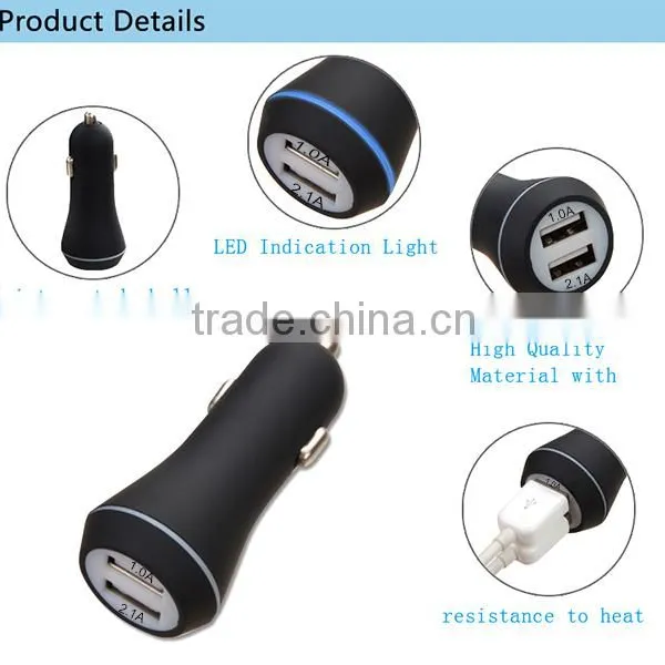 OEM Single 12v 3100amp 2 Port Usb Car Charger With Rubber Painting photo-6