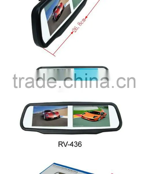 Popular Special Bracket Digital 4.3 Inch Car Reverse Lcd Mirror Monitor photo-2