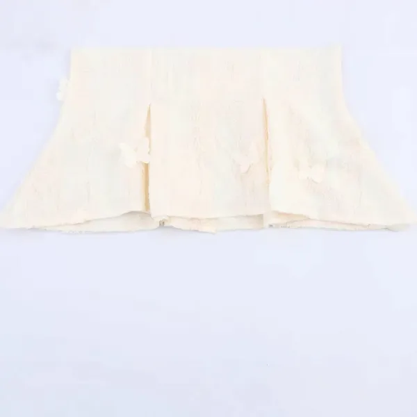 2025 New Chiffon Printed Women's Summer Outfit, New Cover Belly Slimming Round Neck Embroidered Bubble Sleeve Top photo-2