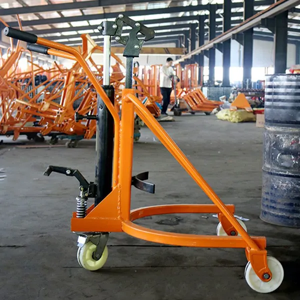 Manual Lift Hydraulic Trolley Truck Oil Drum Stacker Gallon Dolly Caddy Trolley Cart photo-3