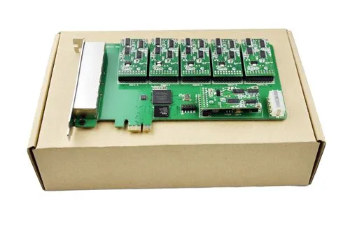 Newest 24 Ports Asterisk Fxo Fxs Card,ippbx Pci Card, Asterisk PCIe Card photo-4