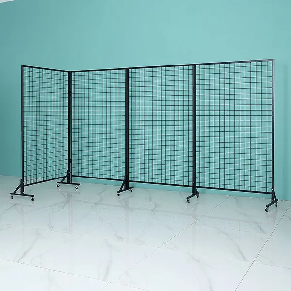 Grid Mobile Display Stand, Home Living Room Partition, Exhibition Accessories Multi-item Hanging and Storage Rack photo-4