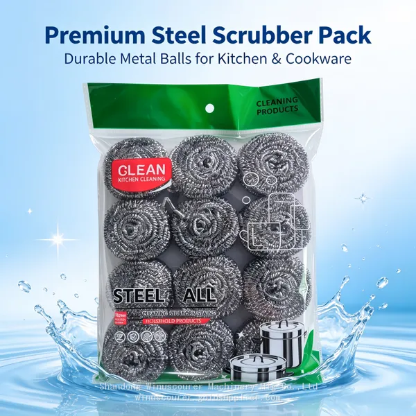 Single Sealed Portable Steel Scrub Household Kitchen Cleaning Scrubber Ball photo-3