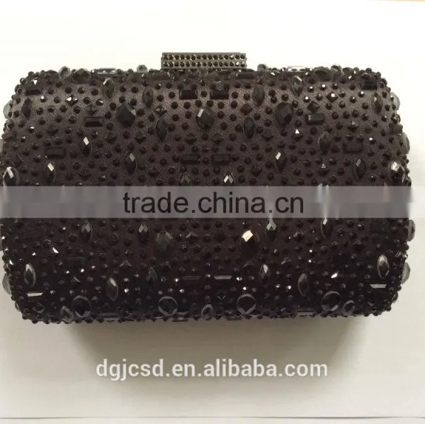 Crystal Satin Evening Bag, New Design Clutch Handbag photo-3