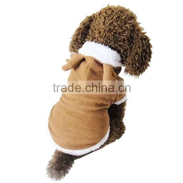 Suitable for Winter Polar Fleece White North Velvet Milu Deer Elk Shaped Two-legged Dog Clothes photo-3