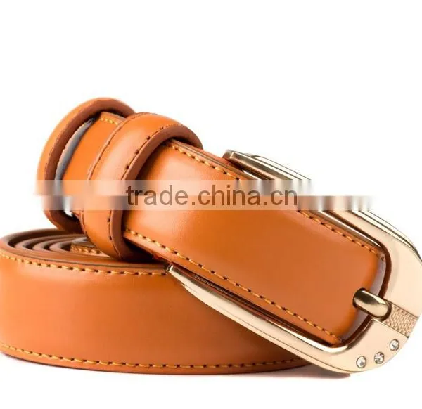 Fashion Metal Pin Buckle Genuine Leather Women Belts photo-5