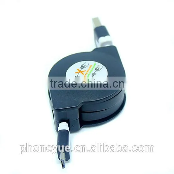 Colorful Flat Logo Custom Micro Retractable Usb Charging Cable photo-3