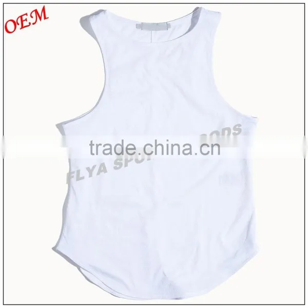 95% Polyester/5% Spandex Custom Spandex High Neck Blank Wide Racerback Jersey Tank Top photo-4