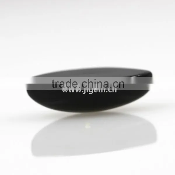 High Quality Natural Marquise Cabochon Cut Black Onyx Gemstone photo-2