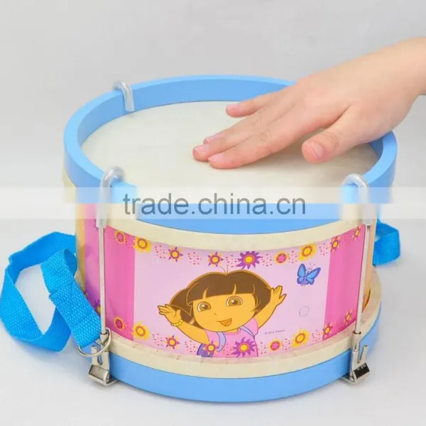 Child Like Play Toy Oriental Music Instrument Beaty 2 Sides Drum Head and 2 Sticks Roundness Wooden Drum Pad Musical Instruments photo-3