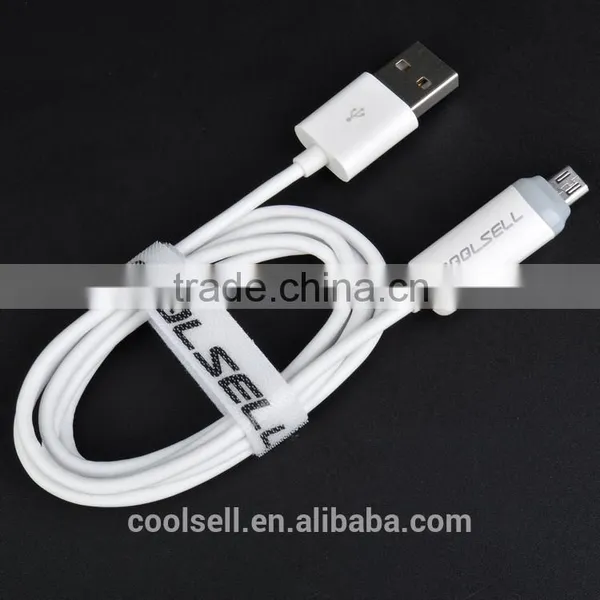Promotional LED Light Micro USB Cable for Samsung Mirco Usb Cable With LED Light photo-3
