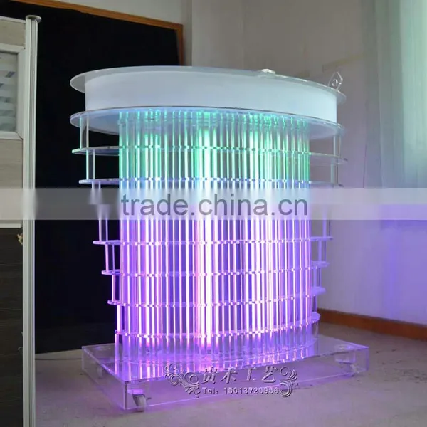 Colorful Acrylic Bar Table With LED Lights, Bar Table for Bar, dj Equipment photo-5