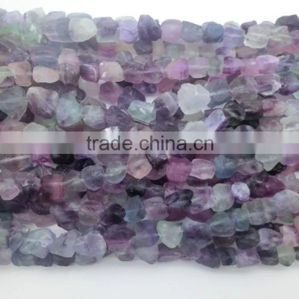 10-13*15*18mm Rianbow Fluorite , Semi Precious Stone,Rough Tumble-nugget Strand Stone photo-2