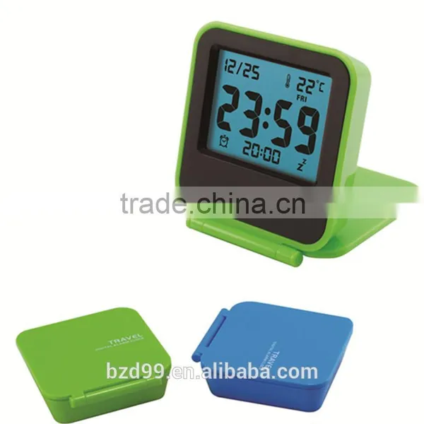 Fancy Colorful Advertising Desk Mini Low Light Alarm Clock With Thermometer Alarm Snooze /Electronic Items Manufacturer photo-4