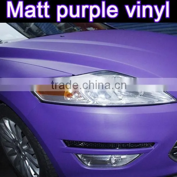 Matt Vinyl Sticker With Air Free Bubbles 1.52*30m, Matt Purple Wrap Film photo-4