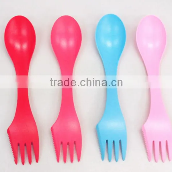 3 in 1 Camping Plastic Sporks Knives Forks Spoons