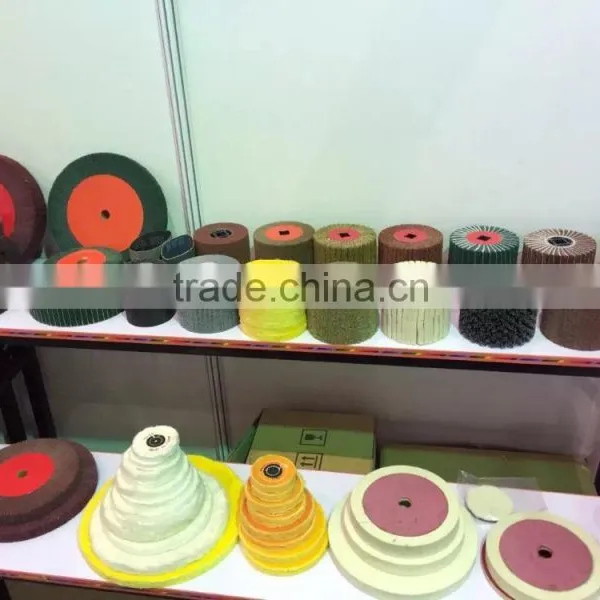 Square Hole Wire Drawing Polishing Wheel Flexible Abrasive Wheel photo-5