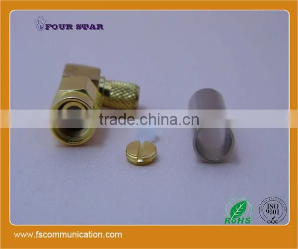 SMA Male Right Angle Crimp Connector for LMR200 Cable photo-2