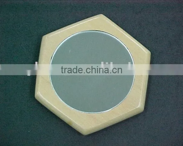 Pocket Hexagon Wooden Mirrors For Sale