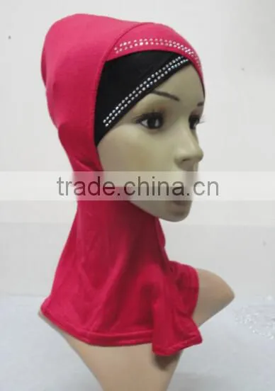 C079 New Style Two Color Ninja Hats With Rhinestones,neck Cover Hats photo-2