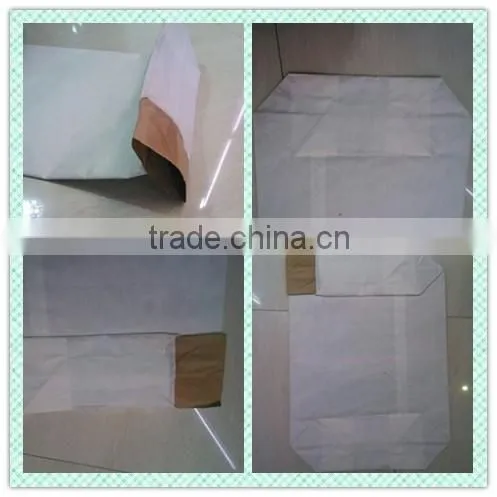 Custom Unprinted White Kraft Paper Valve Bag Loading 25kg photo-2
