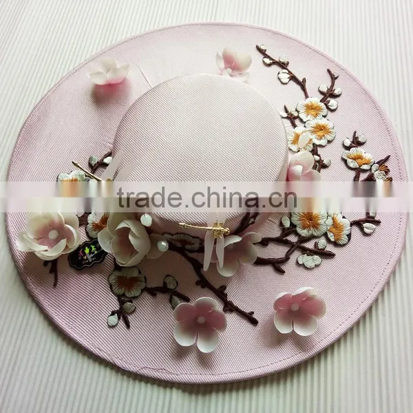 Elegant Artificial PVC Draganfly Decoration Flower Sinamay Fascinator photo-2