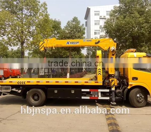 Multi-fuction Made in China Flatbed Tow Truck With Crane 4 Ton for Sale photo-2