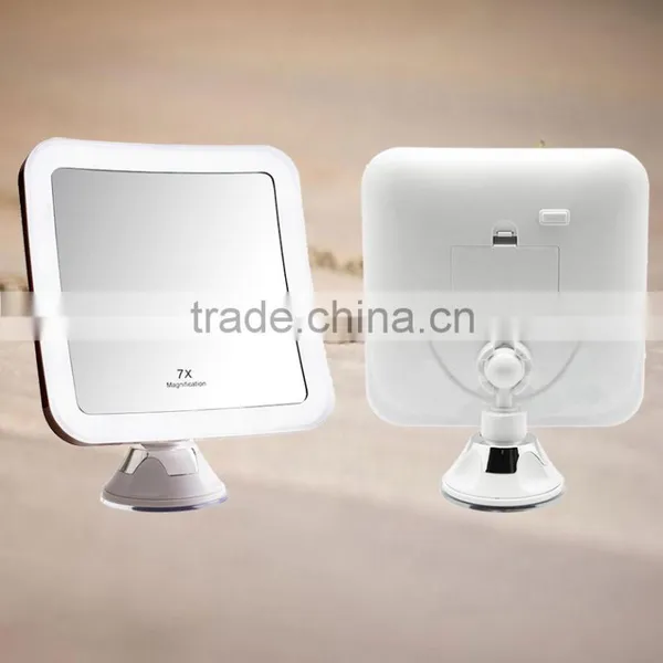 Makeup Mirror Led Lighted Powerme Bathroom Mirror Swivel Suction Mirror photo-2