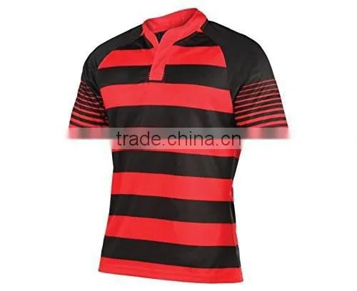 High Quality New Design Rugby Shirts 2015 Men's Rugby Jersey Fabric photo-2