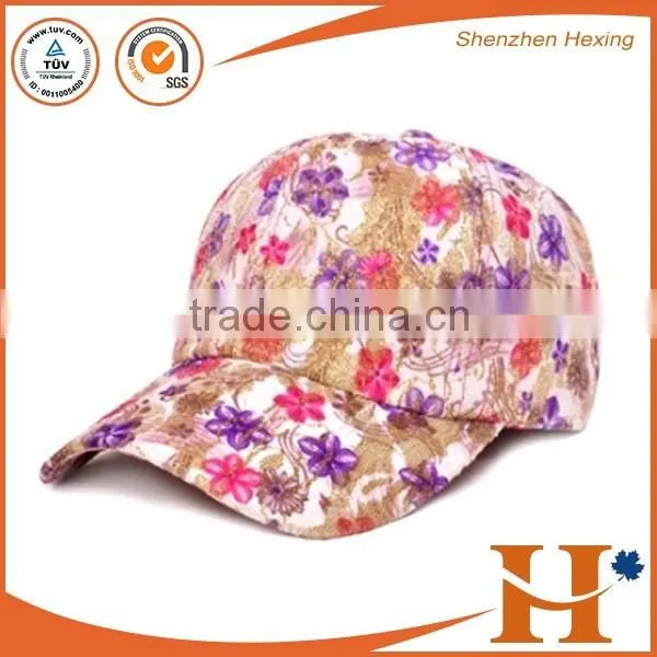 Colorful Flower Sports Hats, Custom Girls Golf Sports Cap, High Quality Women Sprots Hat photo-6