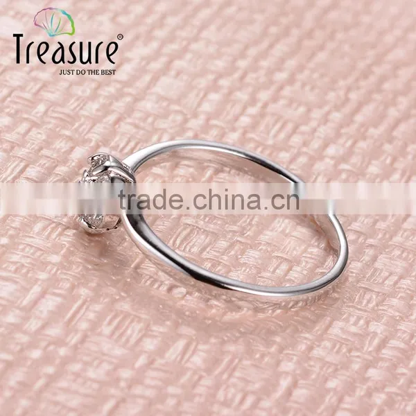 2015 Wedding Fore Finger Silver Simple Diamond Rings photo-3