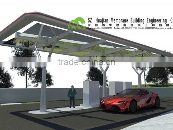PVDF PTFE Self-cleaning Economical Membrane Structure Fit for Toll Station photo-2