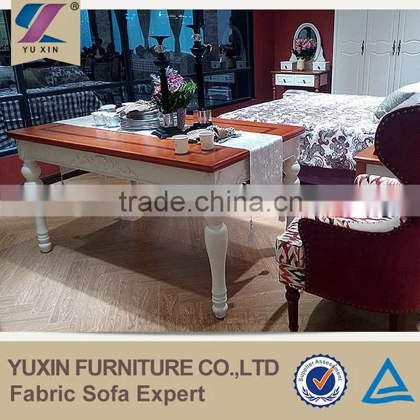 Embossed Solid Wood Dinner Table, White Dining Table Home Living Room photo-4